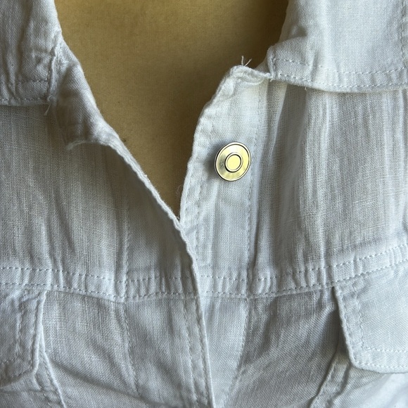 Jones New York Womens Plus sz 3X Linen Jacket White New - Picture 3 of 4